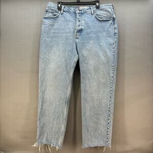 Abercrombie & Fitch Jeans Women's 33/16R Blue The Dad High Rise Button Fly